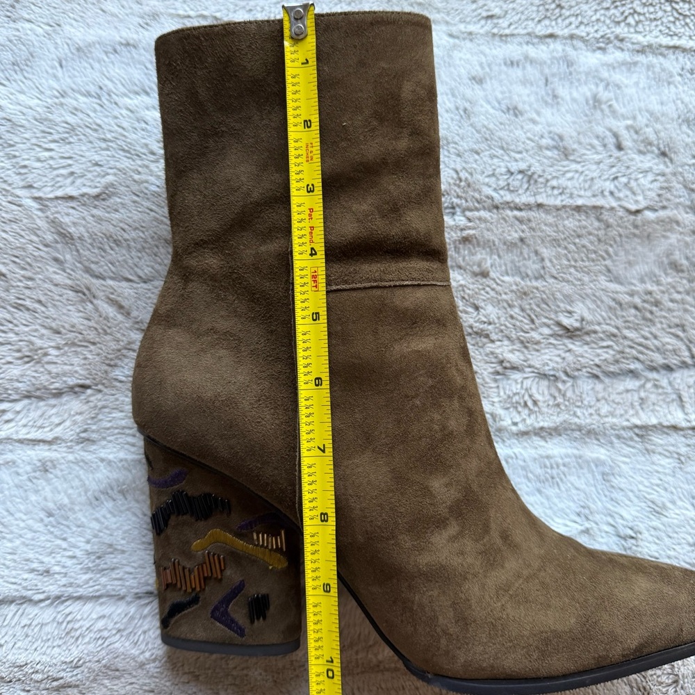 Donald J Pliner Women's Vantisp Kid Suede Boot Khaki Size 9.5 - Picture 14 of 16